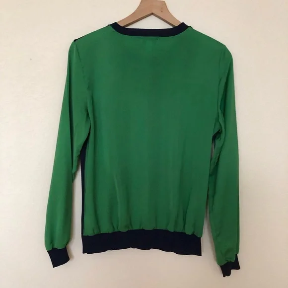 3.1 Phillip Lim For Target Green Blue Long Sleeves Shirt Top S/P - Picture 3 of 8